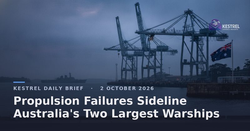 Propulsion Failures Sideline Australia's Two Largest Warships